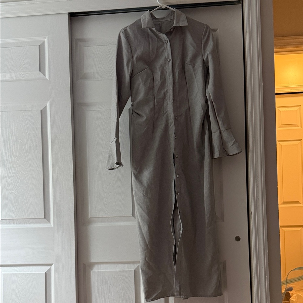 Amazon Gray Long Sleeve Maxi Dress